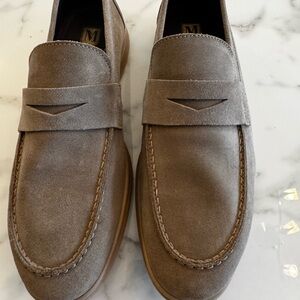 Bruno Magli Men's Taupe Suede Slip-Ons